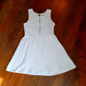Divided waffle material dress
